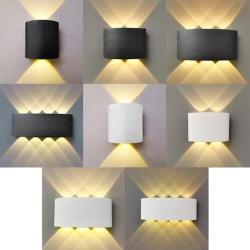 Nordic Modern Stair Aisle Wall Lamp Waterproof LED Aluminum Outdoor Up Down Wall Lights for Home Decoration Simple