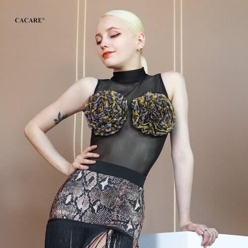 Leotard Bodysuit for Ballroom Dance Competition Dresses Waltz Tango Dance Dresses Standard Flamenco Costume D1076 Body CACARE