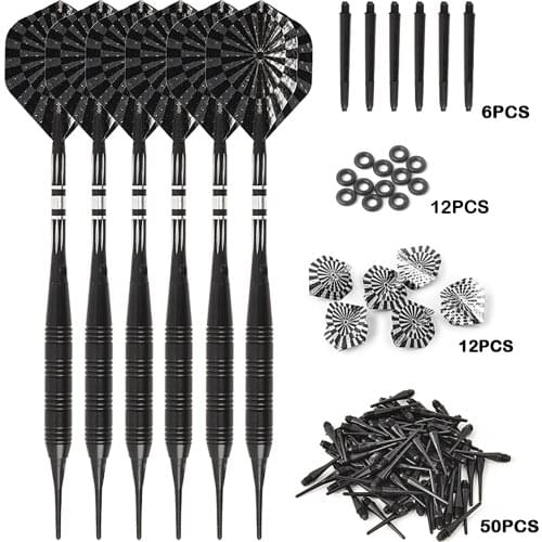 High quality professional 20g darts soft tips, Plastic tips, copper bar, aluminum shaft, 6 pieces/1set
