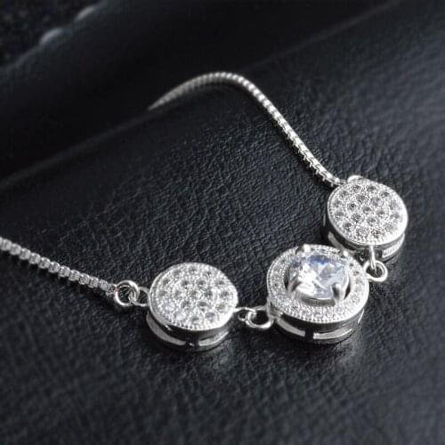 Charms Bracelet Crystal Bracelets & Bangles For Women Jewelry Femme Adjustable Length Bileklik Pulseira love Gift