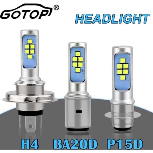 1pcs H4 HS1 Motorcycle Headlight Bulbs H6 BA20D P15D Hi-Lo Beam Moto LED Headlight 1200LM 6000K ATV Accessories Fog Lights 12V