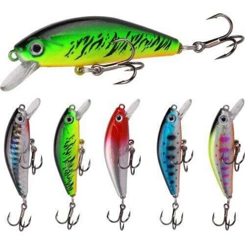 1Pcs Fishing Lure Minnow Hard Wobblers Artificial Isca Baits 3D Eyes 55mm 6.7g Sinking Lifelike Swimbait Black Jerkbait LD271