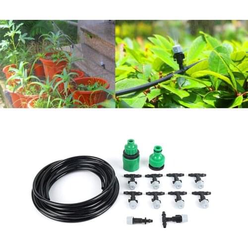 5m 10pcs Watering Nozzles Gardening Plant Watering Misting Sprinkler Waterers Seedling Irrigation Spray-head Nozzles