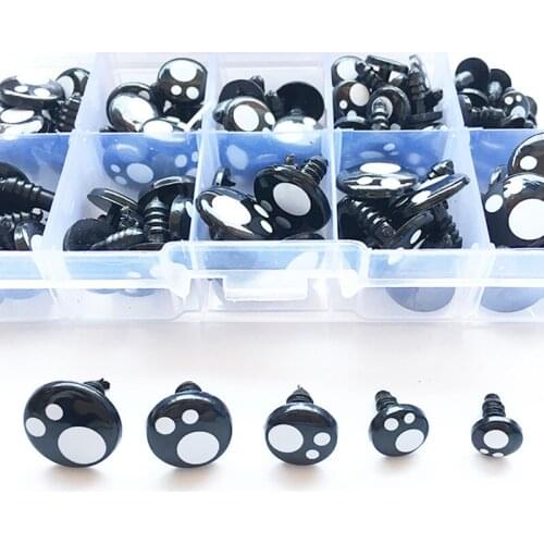 100pcs Teddy Bear Safety Toys Eyes 8-16mm Cartoon Plush Doll Accessories For Bear Craft Stuffed Toys Supplies