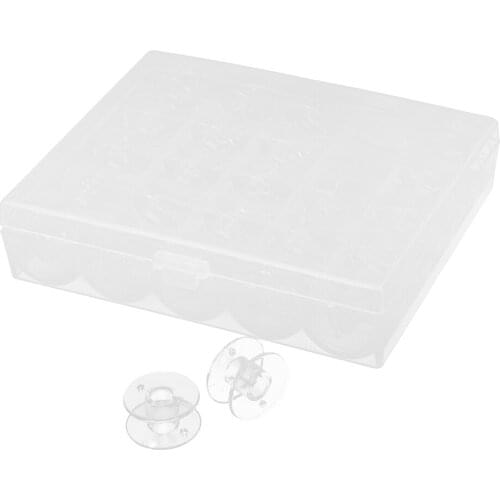 25pc Clear Plastic Sewing Machine Spools Bobbins Fit , , Singer