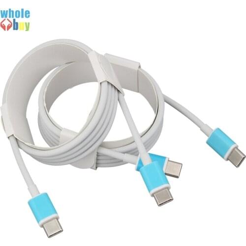 50pcs/lot Type-C Data Cable White Type-C To Type-C / 8pin To Type-C Charging Cable for Huawei P10 Xiaomi 2S Iphone X DELL XPS15