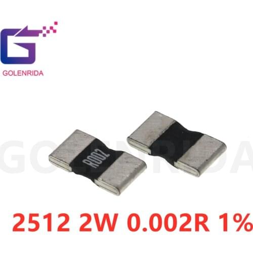 50PCS 2512 SMD Resistor 1% alloy resistor 0.002R 0.002 ohm 1mR R002 2W
