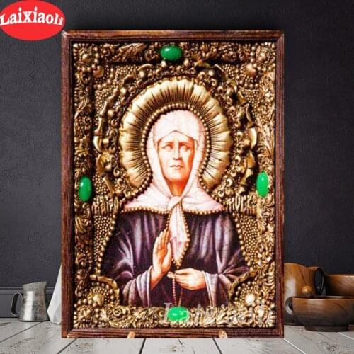 Diamond embroidery full drill diy sait matrona the blind of moscow Rhinestone painting cross stitch diamond painting mosaic art