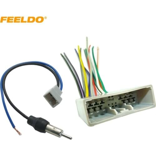 FEELDO 1Set Car Radio Audio Stereo Wire Harness Antenna Adapter for Honda 06-08/Civic/Fit/CRV/ACURA #CT1652