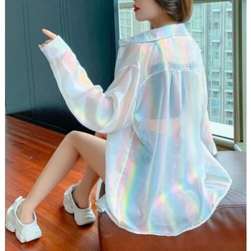 BOUSSAC Women's Transparent Shirts