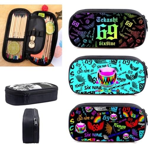 3D Print 6ix9ine Pencil case Kids Pen Bag 2021 GOOBA Pen box Women Hip Hop Rap Tekashi69 Cosmetic Bag Children School Pouches