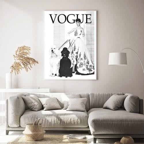 Black White Fashion Hepburn Poster Photography Canvas Painting Modern Art Print Moder Wall Picture For Living Room Home Decor