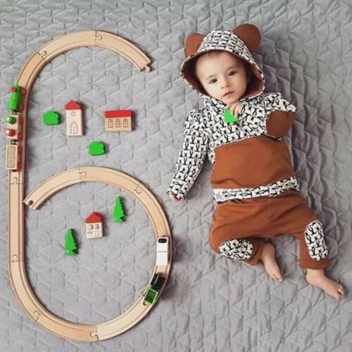 PUDCOCO Stock Kids Baby Girl Boy Hoodie Tops Long Pants Leggings Clothes Outfit Set Support wholesale