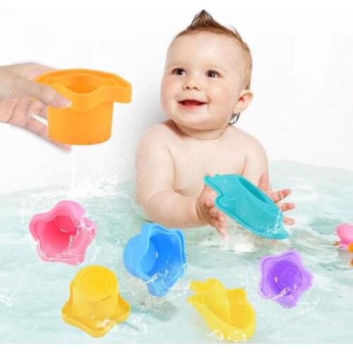 Childrens Educational Cartoon Beach Stacks Of Cups Plum Quadrangular Frog Stacks Of Cups Playing In Water Bath Toys