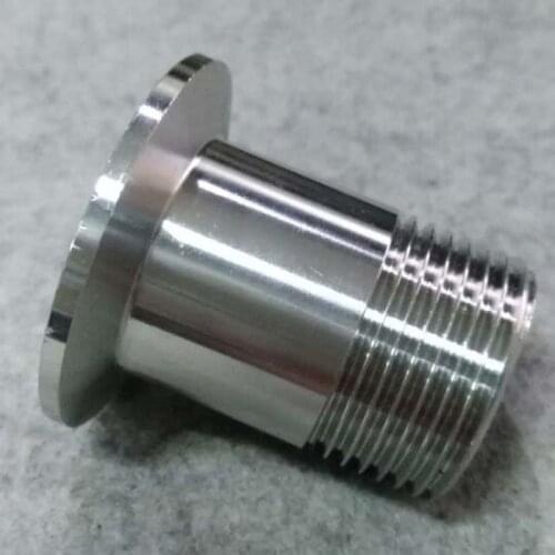 DONYUMMYJO 2" DN50 Stainless Steel SS316 Sanitary Male Threaded Ferrule OD 77mm Pipe Fitting fit 2.5" Tri Clamp