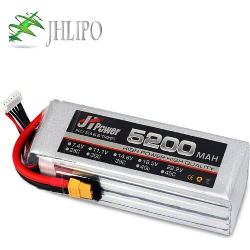 JH Lipo Battery 5200mAh 30C/90C 2S 7.4V 3S 11.1V 4S 14.8V 5S 18.5V 6S 22.2V High Rate Lithium Polymer Batteries for RC Plane Car