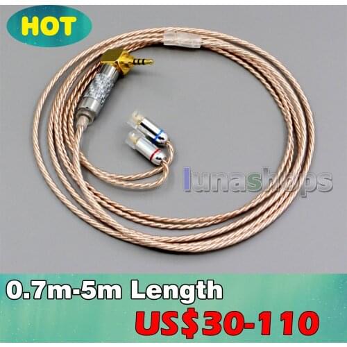 Hi-Res Silver Plated XLR 3.5mm 2.5mm 4.4mm Earphone Cable For Sennheiser IE8 IE8i IE80 IE80s Metal Pin LN006373