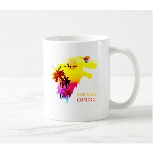 Thrones coffee mug Ceramic white Tea cup mugs Summer is coming as gift for friends