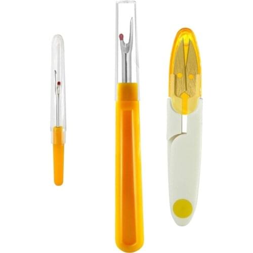 2Pcs Seam Ripper and Thread Remover Kit, Sharp Sewing Seam Thread Remover Stitch D08A