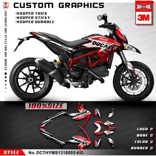 KUNGFU GRAPHICS Waterproof Stickers Vinyl Decal Kit for DUCATI Hypermotard Hyperstrada 821 939 2013 2014 2015 2016 2017 2018