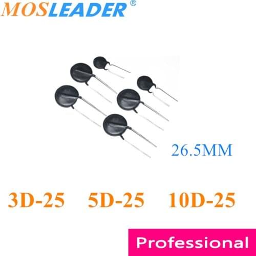 Mosleader 200PCS DIP NTC Thermistor 3D-25 5D-25 10D-25 26.5MM 3D25 5D25 10D25 Chinese 3D25-R01 5D25-R01 10D25-R01