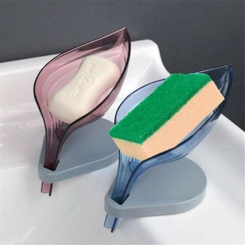 Leaf Shape Soap Box Self Draining Soaps Holder For Kitchen Bathroom Creative