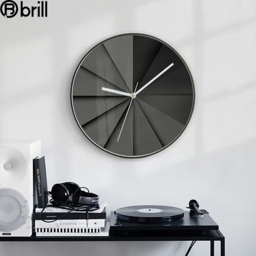 Abstract Simple Wall Clock Modern Design Art Brief Nordic Watch Round Living Room Creative Fashion Wall Clock Ornaments Brief