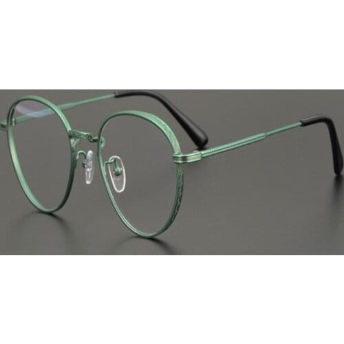 Pure Titanium Japanese Handmade Eyeglasses Vintage Women Myopia Frame Eyewear Ultralight Prescription Optical Glasses for Men