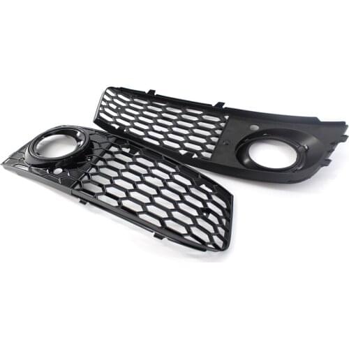 Front Car Sticker Styling Detector ABS Cover Trim Front Head Fog Light Lamp Frame for Audi A4/A4L B8 2009-2012