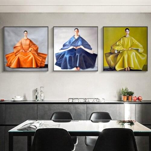 Portrait Posters And Prints Splendid Attire Korean Japanese East Woman Canvas Painting Wall Pictures For Living Room Home Decor