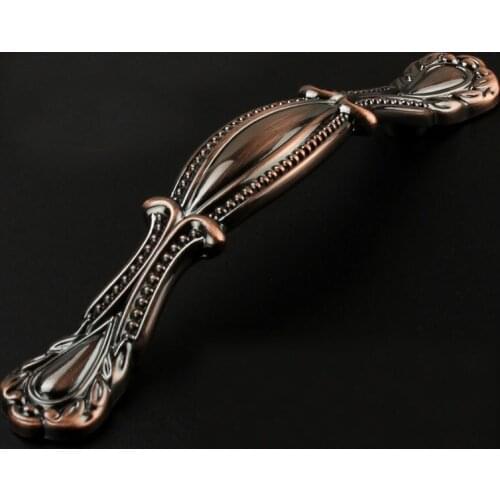 Platinum Handle New Luxury Amber Porcelain Cabinet Furniture Drawer Wardrobe Door (C.C.:96mm,Length:135mm)