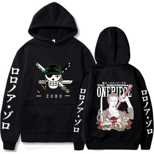 One Piece Anime Hoodie Print Pullover Tops Long Sleeve Loose Casual Fashion Uniex