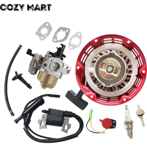 Carburetor Recoil Starter Ignition Coil Spark plug for Honda Gx160 Gx200 5.5hp 6.5hp Engine