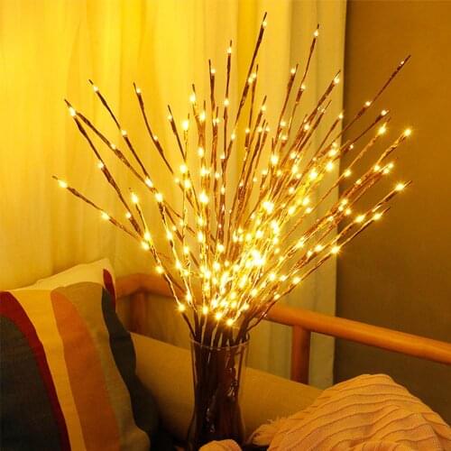 Creative 20LED Christmas LED Willow Branch Lamp Battery Powered Home Decorative Christmas Ornaments Christmas Tree Decorations