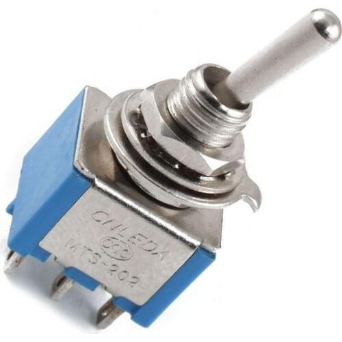Top List AC 3A/250V 6A/125V 6 Pin DPDT On/On 2 Position Mini Toggle Switch Blue