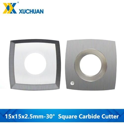 Carbide Inserts Cutter 4-Edge Square Round Edge Blades 1pc 15x15x2.5mm R50 For Helical Lathe Turning Cutter Tool Carbide Insert