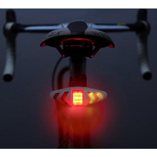 Universal Wireless LED Bicycle Tail Light Brake Light Turn Signal Remote Remote Control Warning Dual-purpose Design Waterproof