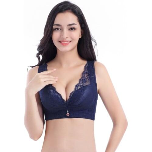 Plus Size Lace Bra For Women Push Up Lingerie Bralette Big Large Cup Underwear Sexy C D Cup Unlined Plunge Deep V Seamless