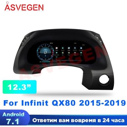 For Infinit QX80 2015-2019 LCD dashboard With 2G 32G LCD Instrument Dashboard Panel Assembly Car Navigation Multimedia Player