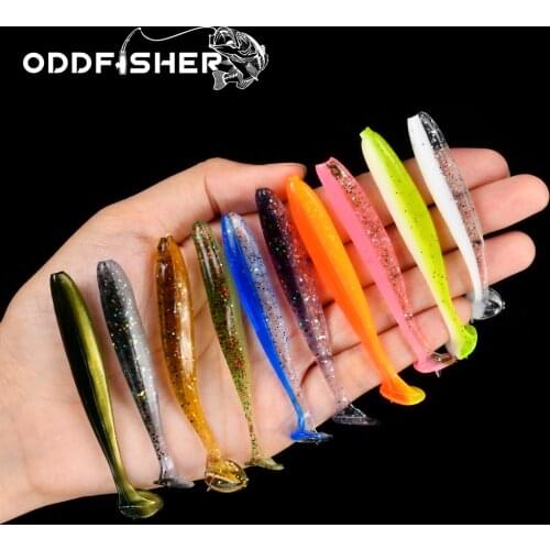 10pcs/Set Fishing Soft Lure For Pike Perch Sea Silicone Bait Bass Swimbait Wobblers Artificial Shiner Shad Trout Salt Worm 50mm