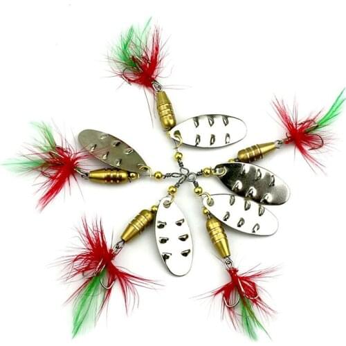 100pcs 6.4cm 6.8g metal trolling spinnerbaits bass wobbler pike carp trout perch catfish fishing baits pesca fishing tackles