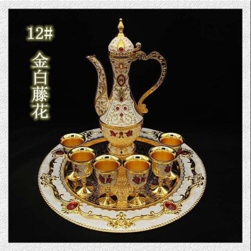 2020 TOP COOL # EUROPE NOBLE HOME CLUB HOTEL MANSION VILLA HIGH GRADE ARTIFICIAL GEMSTONE GILDING DRINKING VESSEL WINE DISH