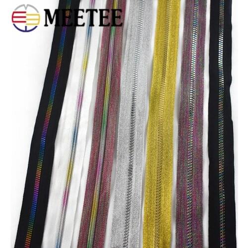 4Meters 3# 5# Nylon Resin Zipper for Sewing Zips Repair Jackets Coat Down Plastic Zippers DIY Leather Bags Garment Accessories