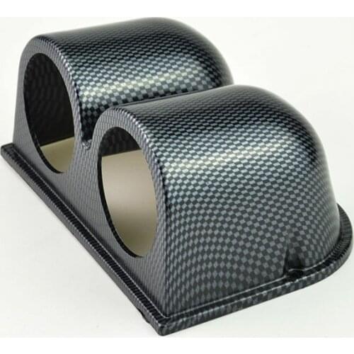 52mm Pattern Colour pigment Carbon Grain 2 Holes Car Car Gauge pods 2 Holders volt gauge pods Free Shipping