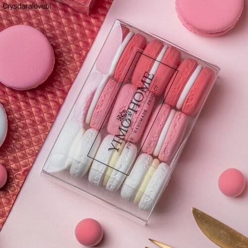 9pcs Simulation macaron model fake cake cream snack children shooting props wedding dessert window decoration ornaments