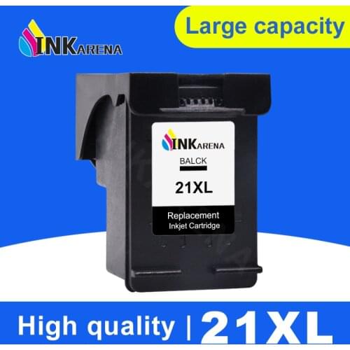 INKARENA Black Color Refill 21 XL Ink Cartridge Replacement for HP 21 For HP21 21XL Deskjet F2180 F2280 F4180 F380 380 Printer