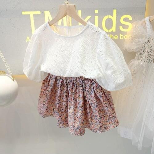 Kids Summer Clothing Suit Fashion Princess Baby Girls Clothes Short Sleeve T-Shirt+Skirt 2Pcs Party Wedding Summer Clothes Suit