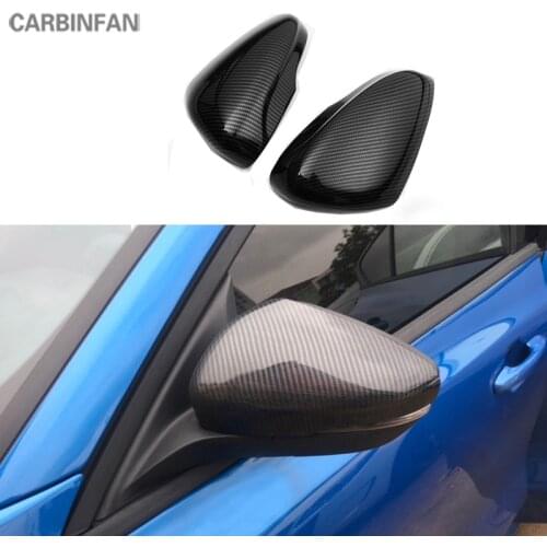For Ford Focus MK4 2019 2020 sedan hatchback 2Pcs/Set Car Rearview Mirror Cover Carbon fiber Chrome ABS Protector Car Styling
