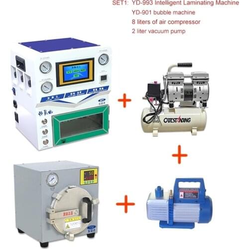YYD-993 Curved/Straight Screen OCA Vacuum Laminating Machine for All Mobile Phone Models Glass Touch Screen LCD Repair