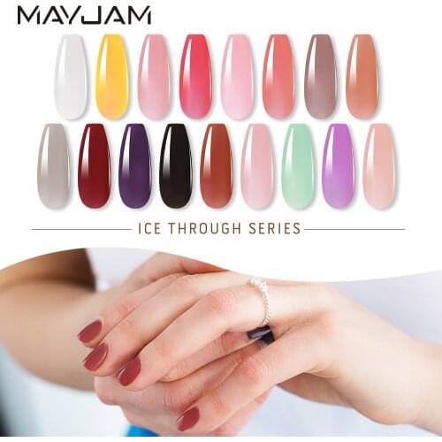 8ml Summer Fresh Color Series Gel Nail Polish Art Design Ice Spar Nail Primer Gel Varnishes Soak Off UV LED Nail Gel Varnish